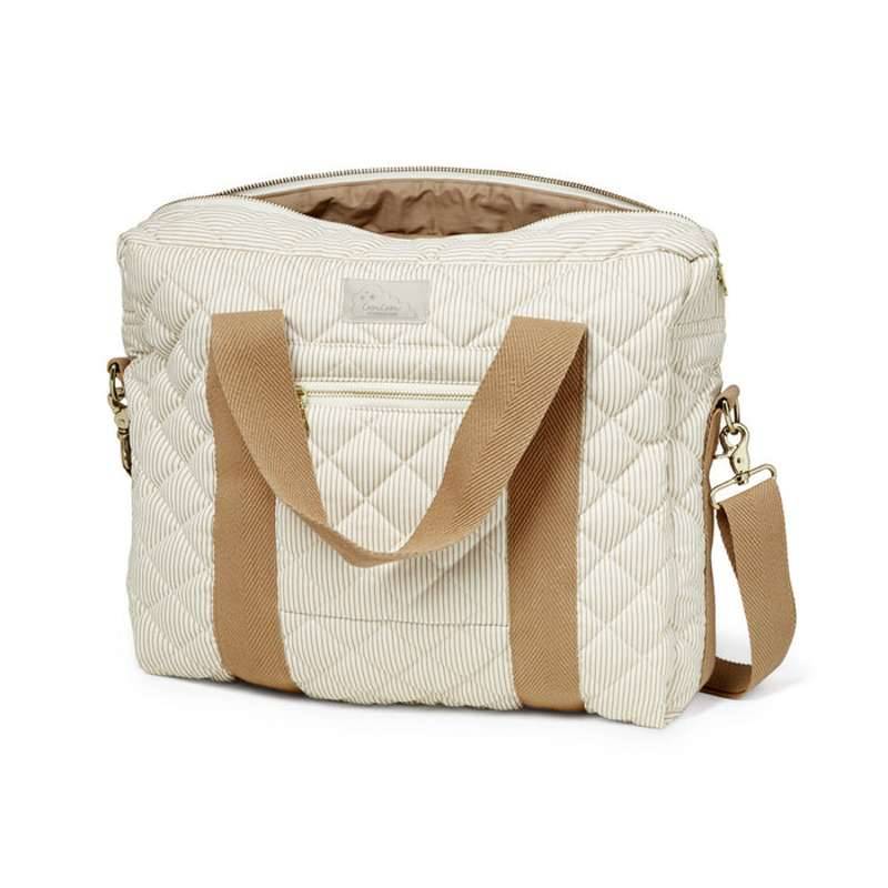 Cam Cam Copenhagen Pusletaske - Mellem - Ocs - Classic Stripes Camel