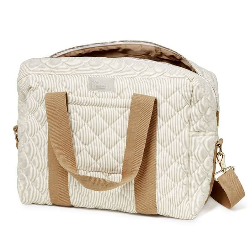 Cam Cam Copenhagen Pusletaske - Stor - Ocs - Classic Stripes Camel