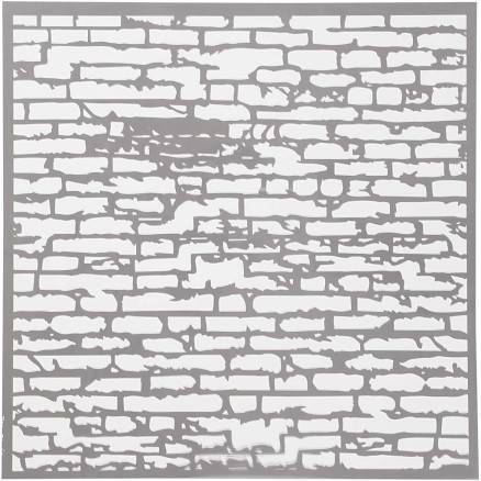 Stencil, Mursten, Str. 30,5x30,5 Cm, Tykkelse 0,31 Mm, 1 Ark - Diverse