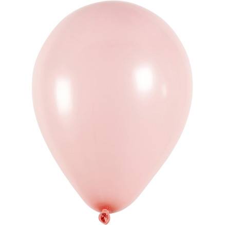 Balloner, Runde, Diam. 23 Cm, Lyserød, 10stk./ 1 Pk. - Diverse