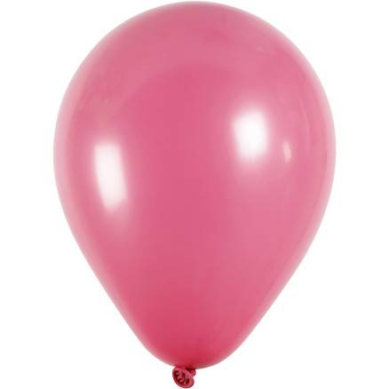 Balloner, Runde, Diam. 23 Cm, Mørk Pink, 10stk./ 1 Pk. - Diverse