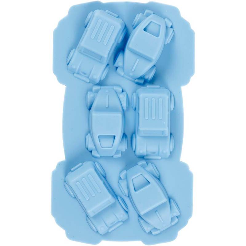 Silikoneform, Biler, H: 2,5 Cm, L: 3 Cm, B: 4,5 Cm, 12,5 Ml, 1 Stk. - Diverse