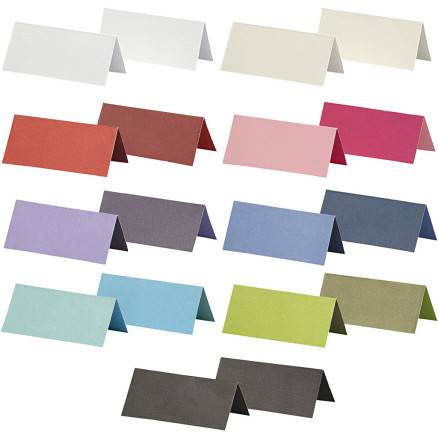 Bordkort, Str. 9x4 Cm, Indhold Kan Variere, 250 G, Ass. Farver, 30pk./ 1 Pk. - Diverse