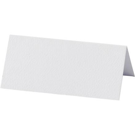 Bordkort, Str. 9x4 Cm, 220 G, Hvid, 20stk./ 1 Pk. - Diverse