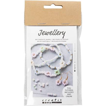 Mini Diy Kit Smykker, Elastikarmbånd Og ørering, 1 Pk. - Diverse