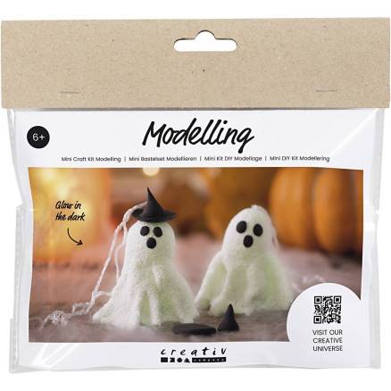 Mini Diy Kit Modellering, Spøgelse, 1 Pk. - Diverse