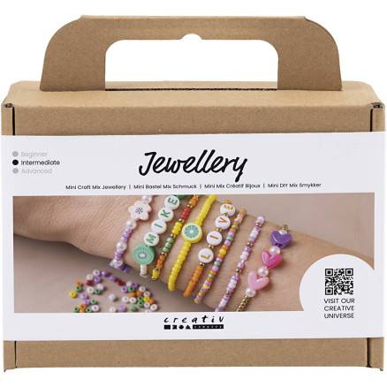 Mini Diy Mix Smykker, Farverige Armbånd, 1 Pk. - Diverse