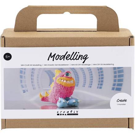 Mini Diy Kit Modellering, Monster Freddy, Pink Neon, 1 Pk. - Diverse