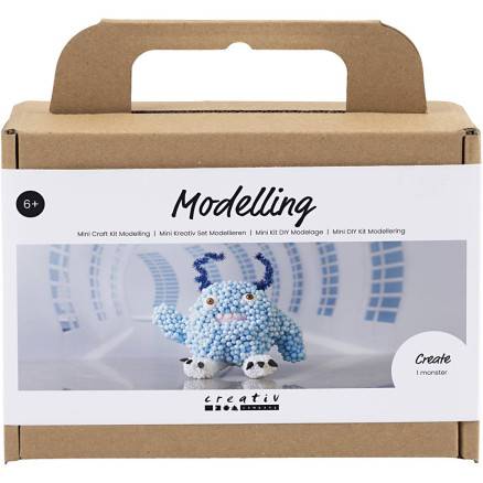 Mini Diy Kit Modellering, Monster Bobby, Lys Blå, 1 Pk. - Diverse