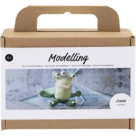 Mini Diy Kit Modellering, Monster Lulu, Lys Grøn, Mørk Grøn, 1 Pk. - Diverse
