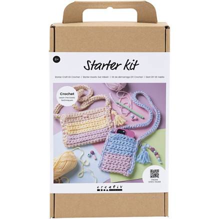 Start Diy Kit Hækle, Tasker, Ass. Farver, 1 Pk. - Diverse