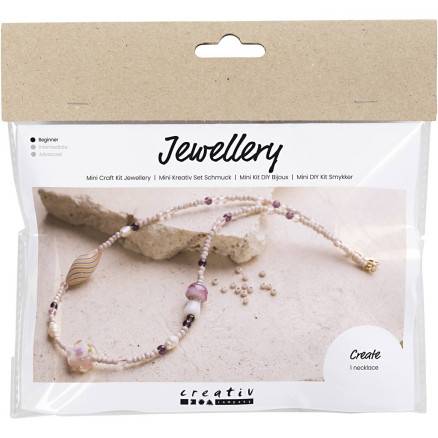 Mini Diy Kit Smykker, Chunky Halskæde, Rosa Harmoni, 1 Pk. - Diverse