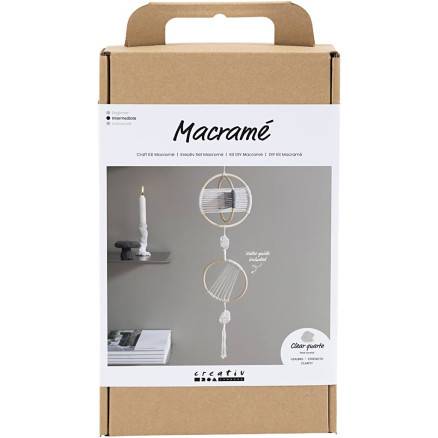 Diy Kit Macramé, Mobile, Grå, Off White, 1 Pk. - Diverse