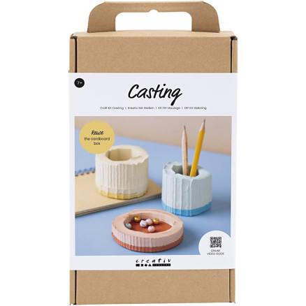 Diy Kit Støbning, Beholdere, Blå, Rød, Lys Gul, 1 Pk. - Diverse