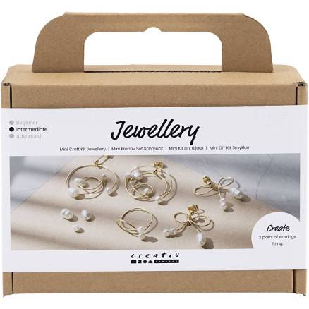 Mini Diy Kit Smykker, øreringe Med Wire, Forgyldt, 1 Pk. - Diverse