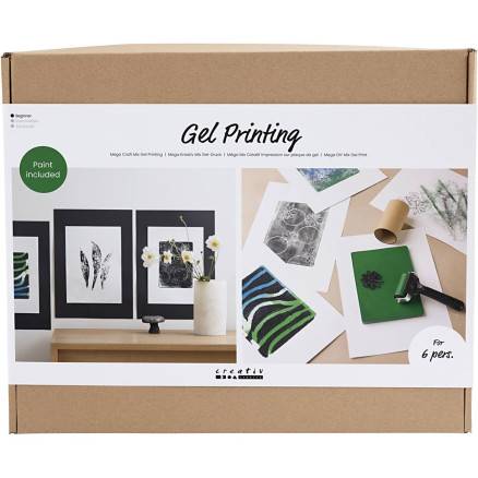 Mega Diy Mix Gel Print , Farvede Prints, 1 Pk. - Diverse