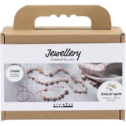 Mini Diy Kit Smykker, Halskæde Og Armbånd, Pink, 1 Pk. - Diverse