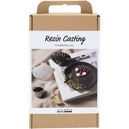 Diy Kit Resin Støbning, Musling, Sort, Guld, 1 Pk. - Diverse