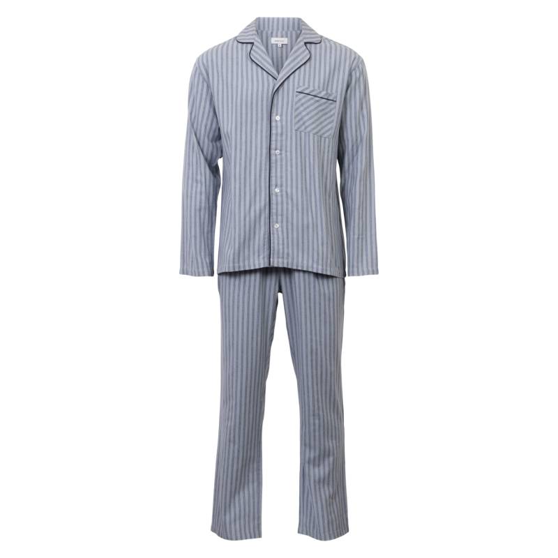 Steenholt Timothy Herre Nattøjssæt - Light Blue With Stripes - Xs