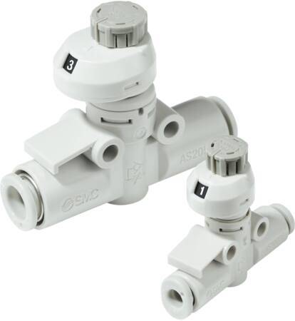 Speed Controller M5 ø6 W/ Indicator - Smc Pneumatik