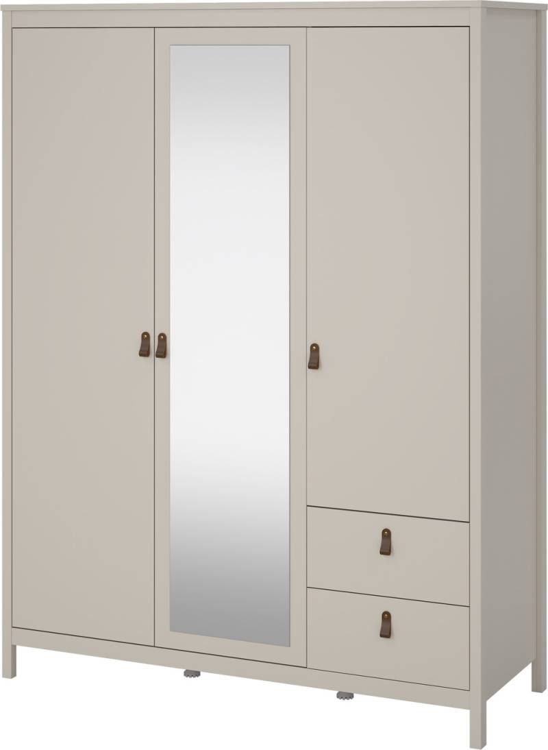 Garderobeskab Vesterholm Lunor 2 Døre  1 Spejldør  2 Skuffer, Kashmir H199 B150 D58 Cm