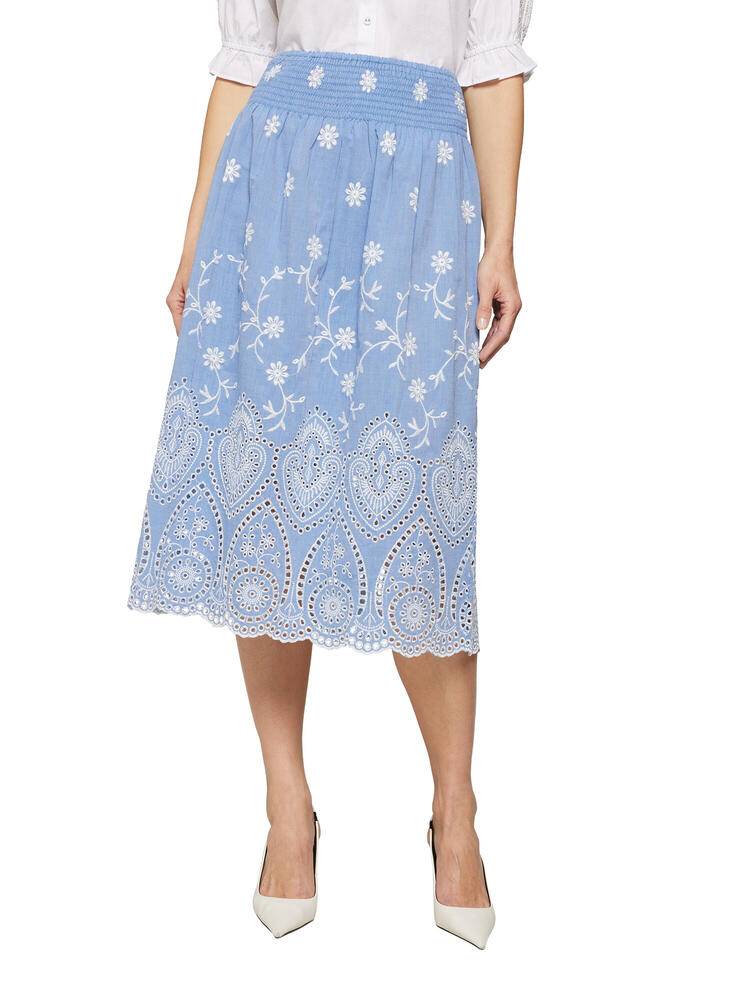 Nederdel - Broderie Anglaise - Lyseblå - Signature