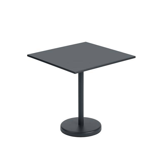 Muuto Linear Steel Café Havebord Sort 70 X 70 Cm