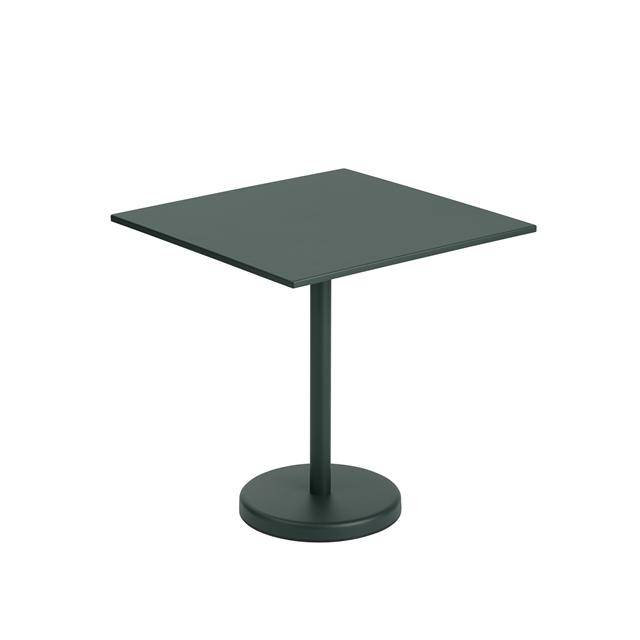Muuto Linear Steel Café Havebord Mørk Grøn 70 X 70 Cm