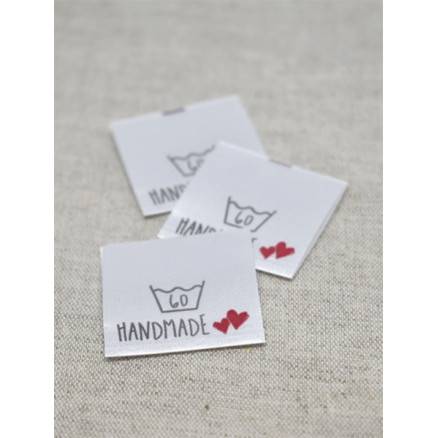 Label Vask 60 Grader Handmade Hvid - 5 Stk - Balsløw