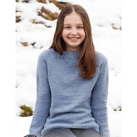 Blue Stream By Drops Design - Bluse Strikkeopskrift Str. 2-12 år - Drops - Garnstudio