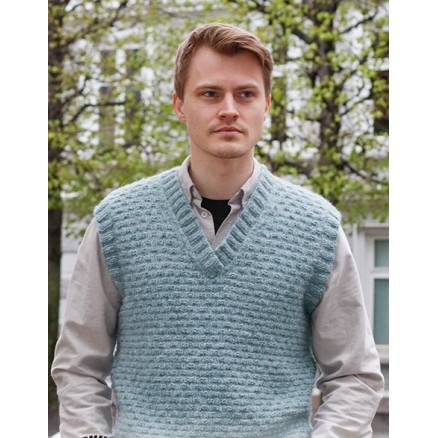 Blue River Slipover By Drops Design - Vest Strikkeopskrift Str. S-Xxxl - Drops - Garnstudio