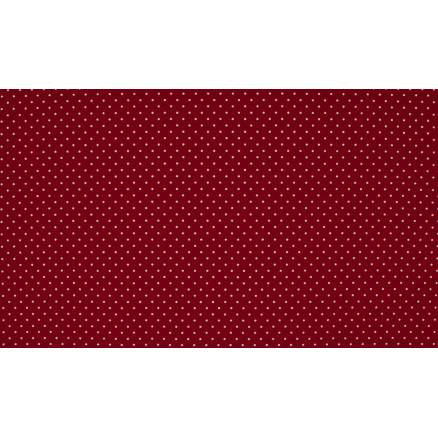 Minimals Bomuldspoplin Stof Print 418 Small Dot Bordeaux 145cm - 50cm - Diverse