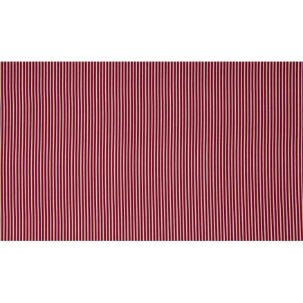 Minimals Bomuldspoplin Stof Print 318 Stripe Bordeaux 145cm - 50cm - Diverse