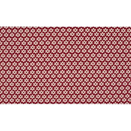 Minimals Bomuldspoplin Stof Print 18 Flower Bordo 145cm - 50cm - Diverse
