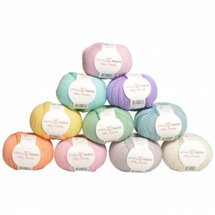 Infinity Hearts Baby Merino Garnpakke 05 Pastel Farver - 10 Stk