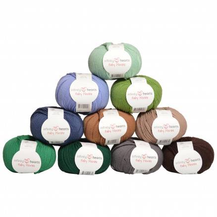 Infinity Hearts Baby Merino Garnpakke 04 Skovens Farver - 10 Stk