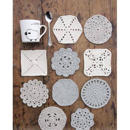 Bright Side Coasters By Drops Design - Bordskånere Hækleopskrift 10-12 Cm - Drops - Garnstudio
