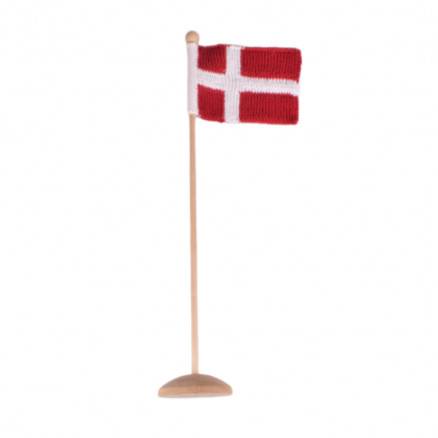 Strikket Dannebrogsflag Af Rito Krea - Flag Strikkeopskrift 12x16cm