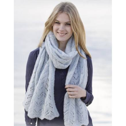 Sweet Carolina By Drops Design - Halstørklæde Strikkeopskrift 170x48 Cm - Drops - Garnstudio