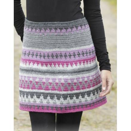 Color Of Winter By Drops Design - Nederdel Hækleopskrift Str. S - Xxxl - Drops - Garnstudio