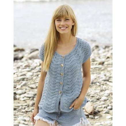 Shore Line Cardigan By Drops Design - Cardigan Strikkeopskrift Str. S - Xxxl - Drops - Garnstudio
