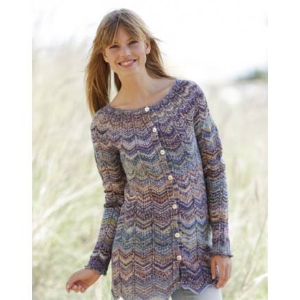 At Sundown Cardigan By Drops Design - Jakke Strikkeopskrift Str. S/M - Xxl/Xxxl - Drops - Garnstudio