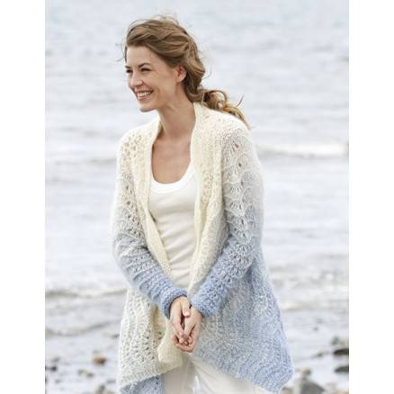 Shades Of Sky By Drops Design - Jakke Strikkeopskrift Str. S - Xxxl - Drops - Garnstudio