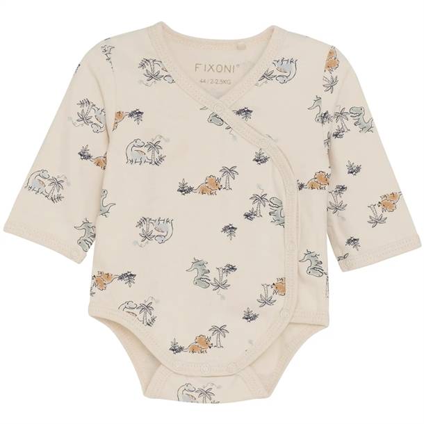 Fixoni Body Til Præmatur - Slå-Om - Zen Blue Dino Print