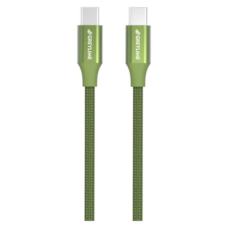 Greylime Braided Usb-C Til Usb-C Kabel Grøn 1 M