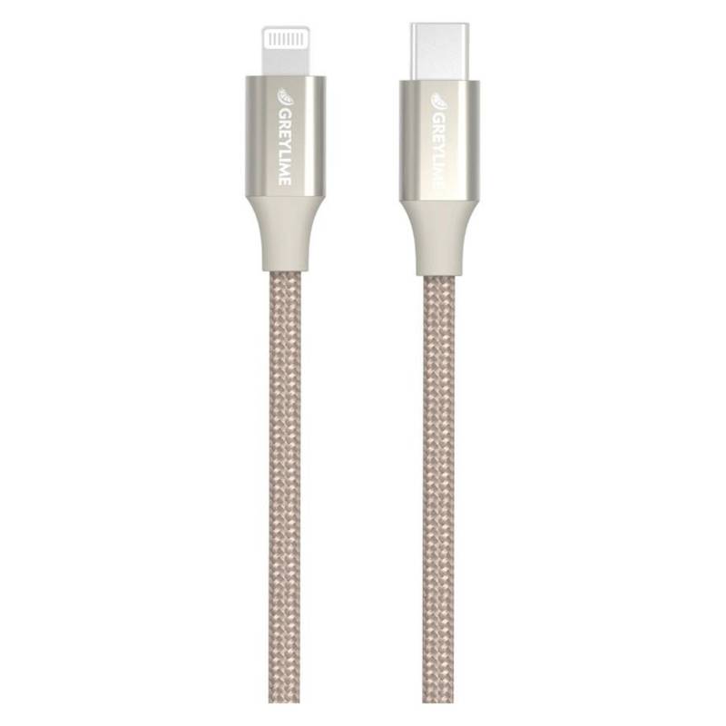Greylime Braided Usb-C Til Mfi Lightning Kabel Beige 1 M