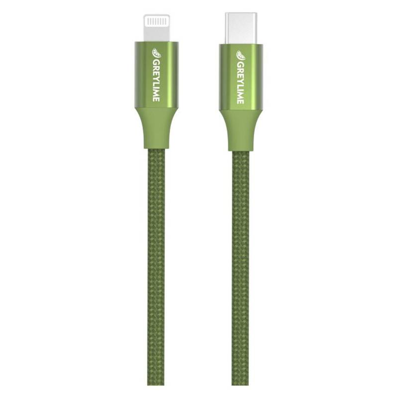 Greylime Braided Usb-C Til Mfi Lightning Kabel Grøn 2 M