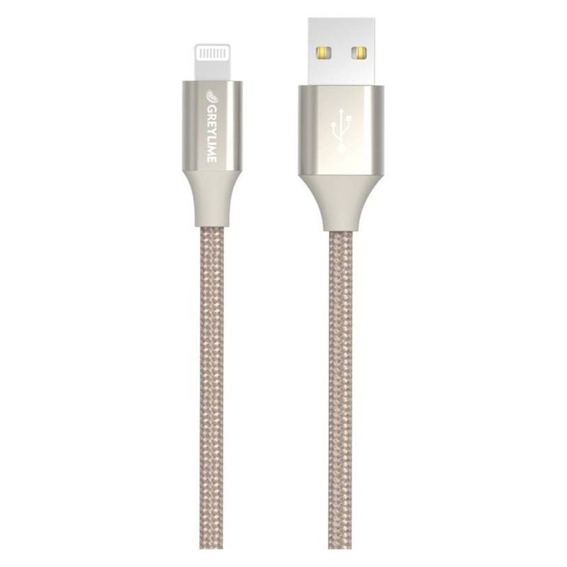 Greylime Braided Usb-A Til Mfi Lightning Kabel Beige 1 M