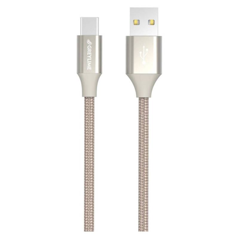 Greylime Braided Usb-A Til Usb-C Kabel Beige 2 M