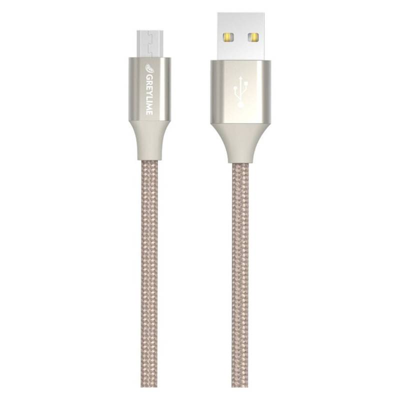 Greylime Braided Usb-A Til Micro Usb Kabel Beige 1m